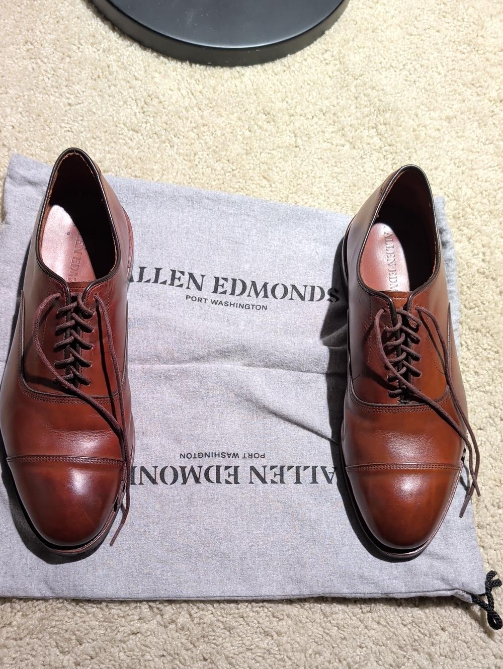 Allen Edmonds Park Avenue Brown Captoe 10.5 EEE